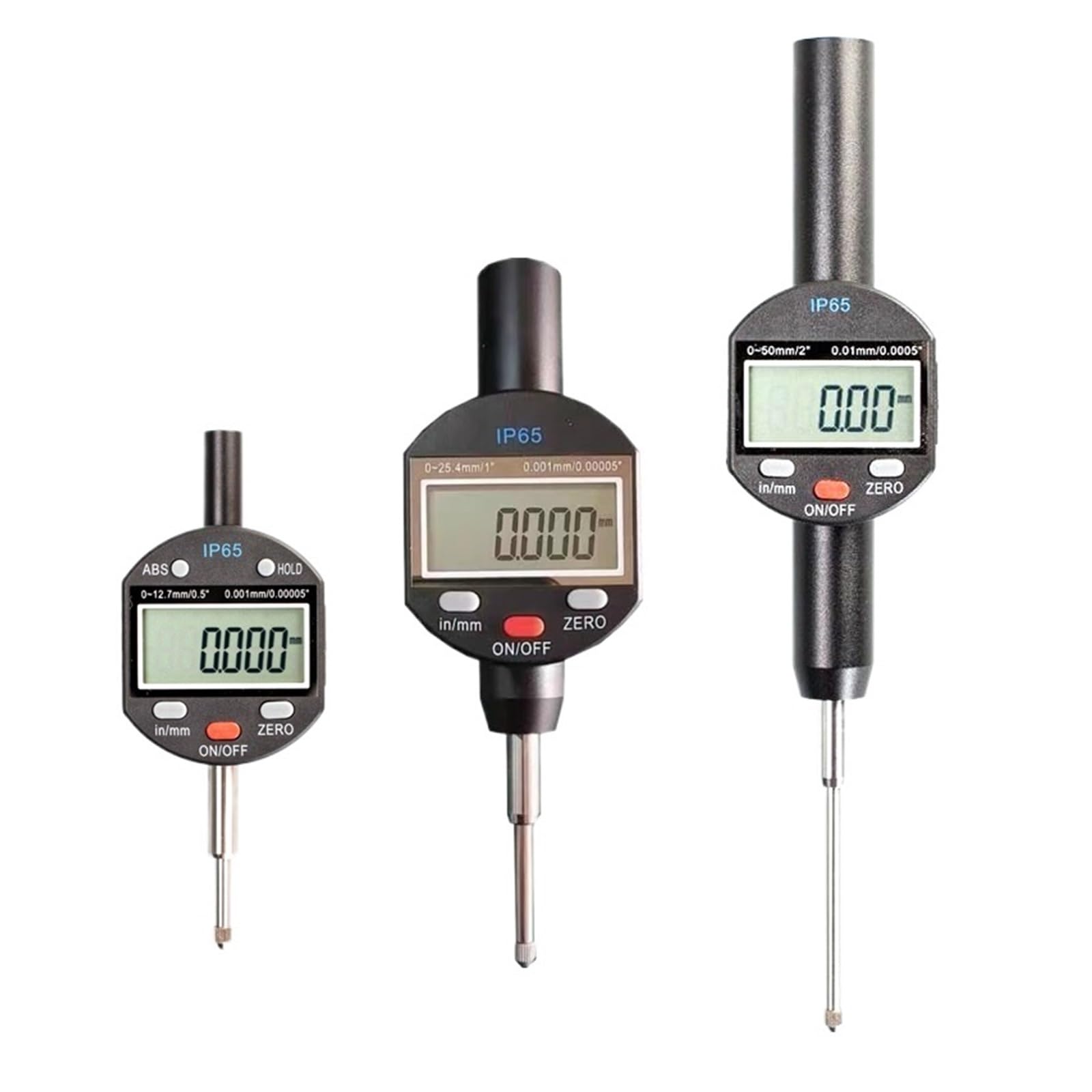 Jauge 0-12.7 25.4 50.8 100.8mm avec indicateur numérique étanche et micromètre électronique 1μm