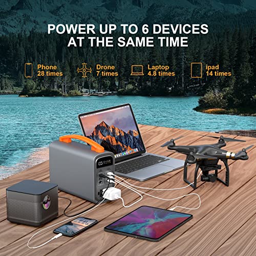 CTECHi Portable Power Station 320Wh, LifePO4 Battery for Camping, Solar Powered Generators for Home Use, 240W Emergency Battery Backup Power Supply for Outdoor Travel, Camping and CPAP