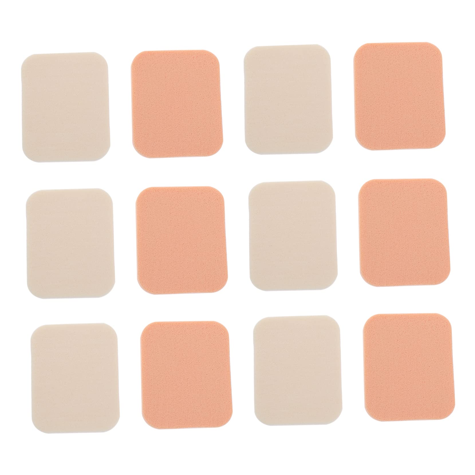 WOFASHPURET 12Pcs Compact Powder Puff Versatile Makeup Applicators for Wet Dry Use for Foundation Blush Concealer for Home Beauty Salons White Skin Tone Colors