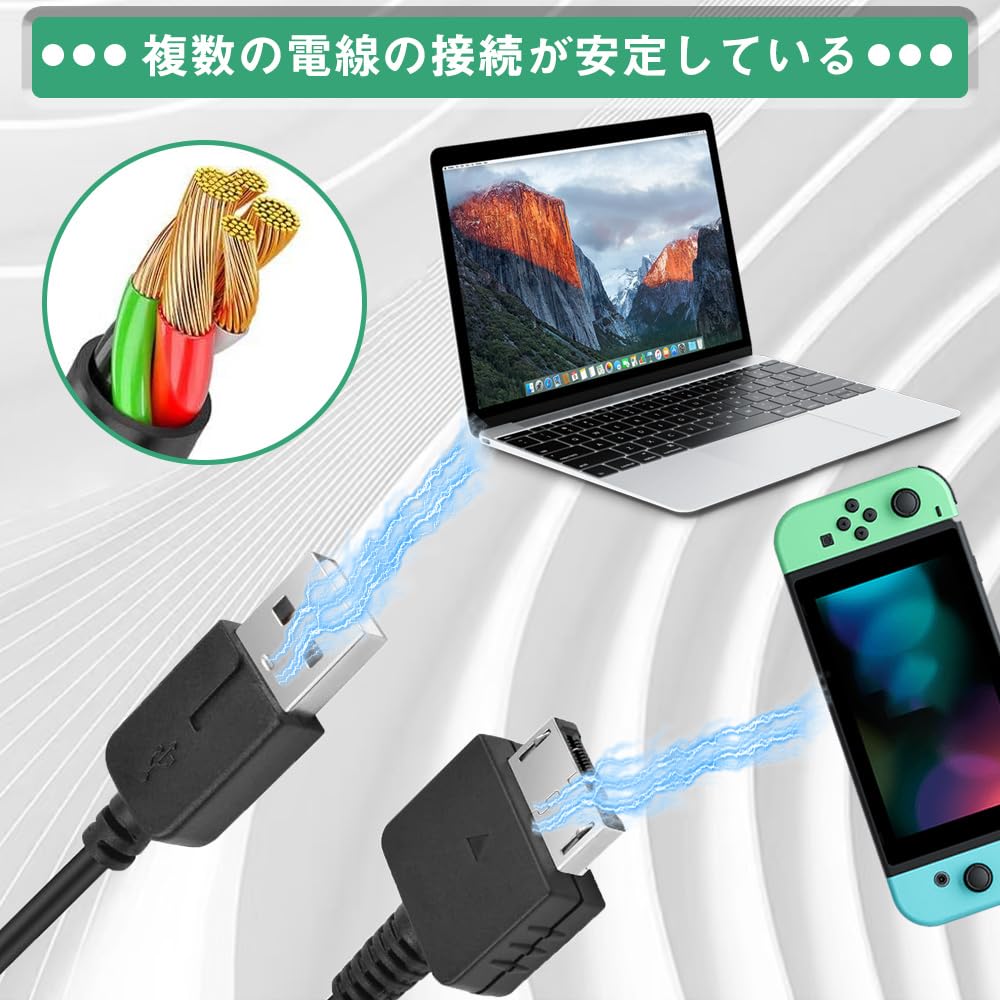 Amazon.co.jp: PSVITA 充電器 PSVITA 1.2M USB充電 充電ケーブル vitas