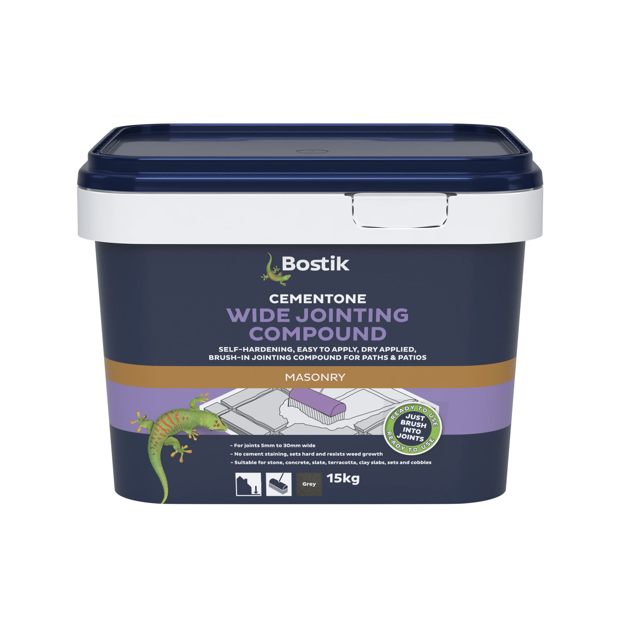 Bostik 30811383 20 kg All Weather Wide Jointing Compound Grout - Grey
