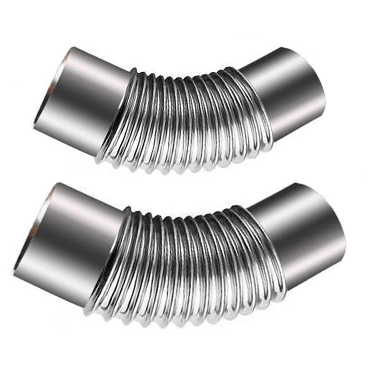 WNVXJGNSO 2Pcs Stainless Steel 45 Degree Elbow Chimney Liner Bend 45° Multi Flue Stove Pipe for Outdoor Camping Wood Stoves Chimney(120mm)