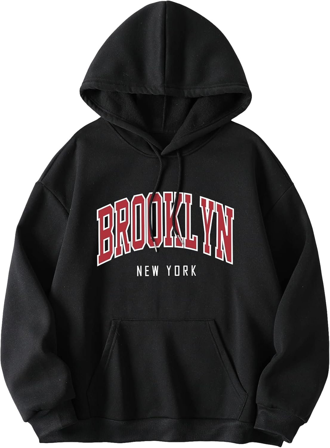 SHENHE Women's Graphic Letter Print Chicago USA Vintage Hoodie Thermal Sweatshirt Pullover