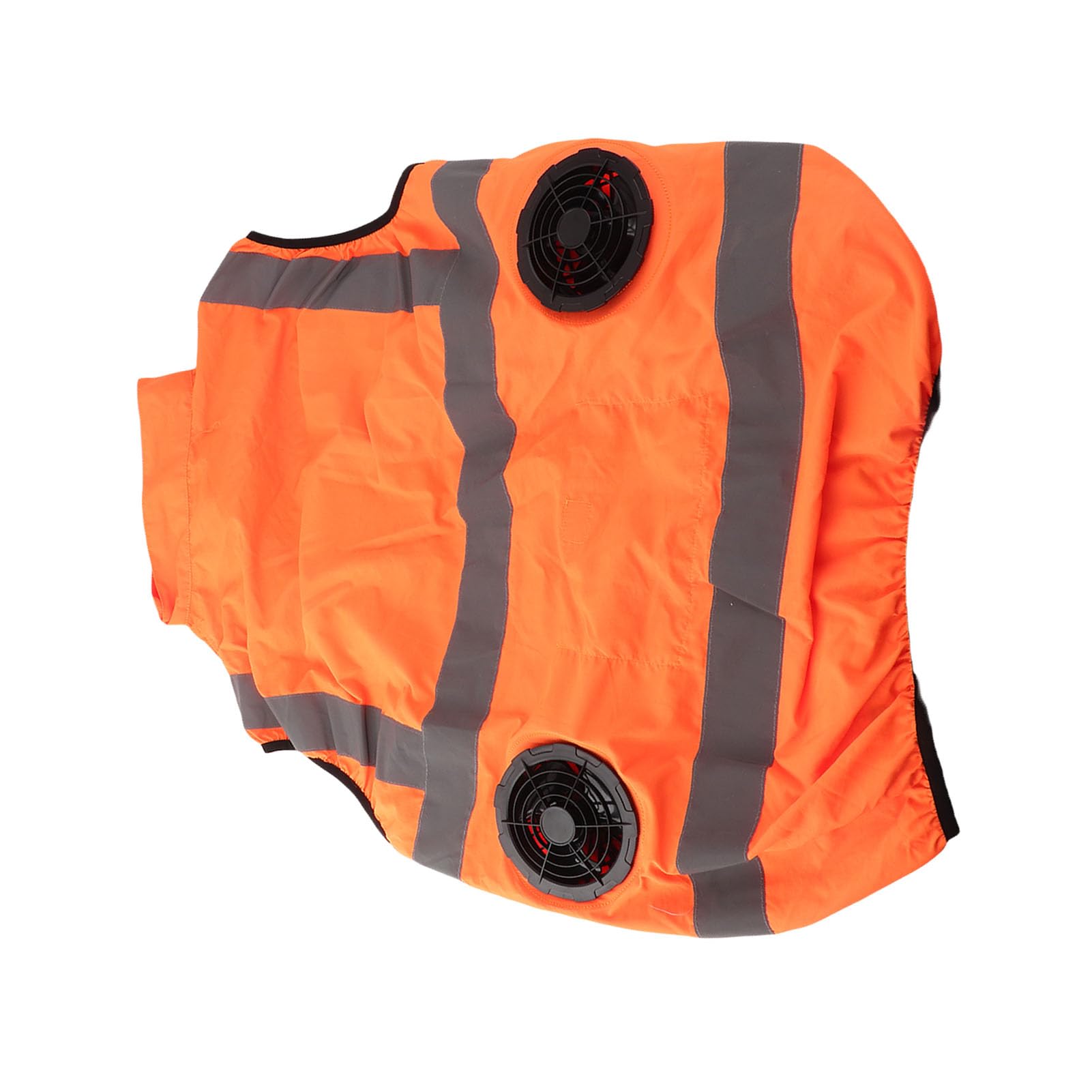 Chaleco con Ventilador de Refrigeración, Ropa con Aire Acondicionado y 2 Ventiladores, Tela Resistente a los Rayos, Rayas Reflectantes para Hombres y Mujeres, para Trabajar, Jardinería, (XXL)