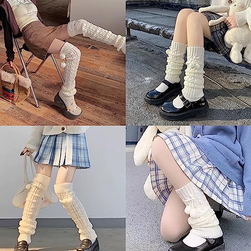 Image of Leg Warmers Harajuku with Lace Button Knit Harajuku Japanese Style Kawaii Lolita Gothic Flared and Loose Fit