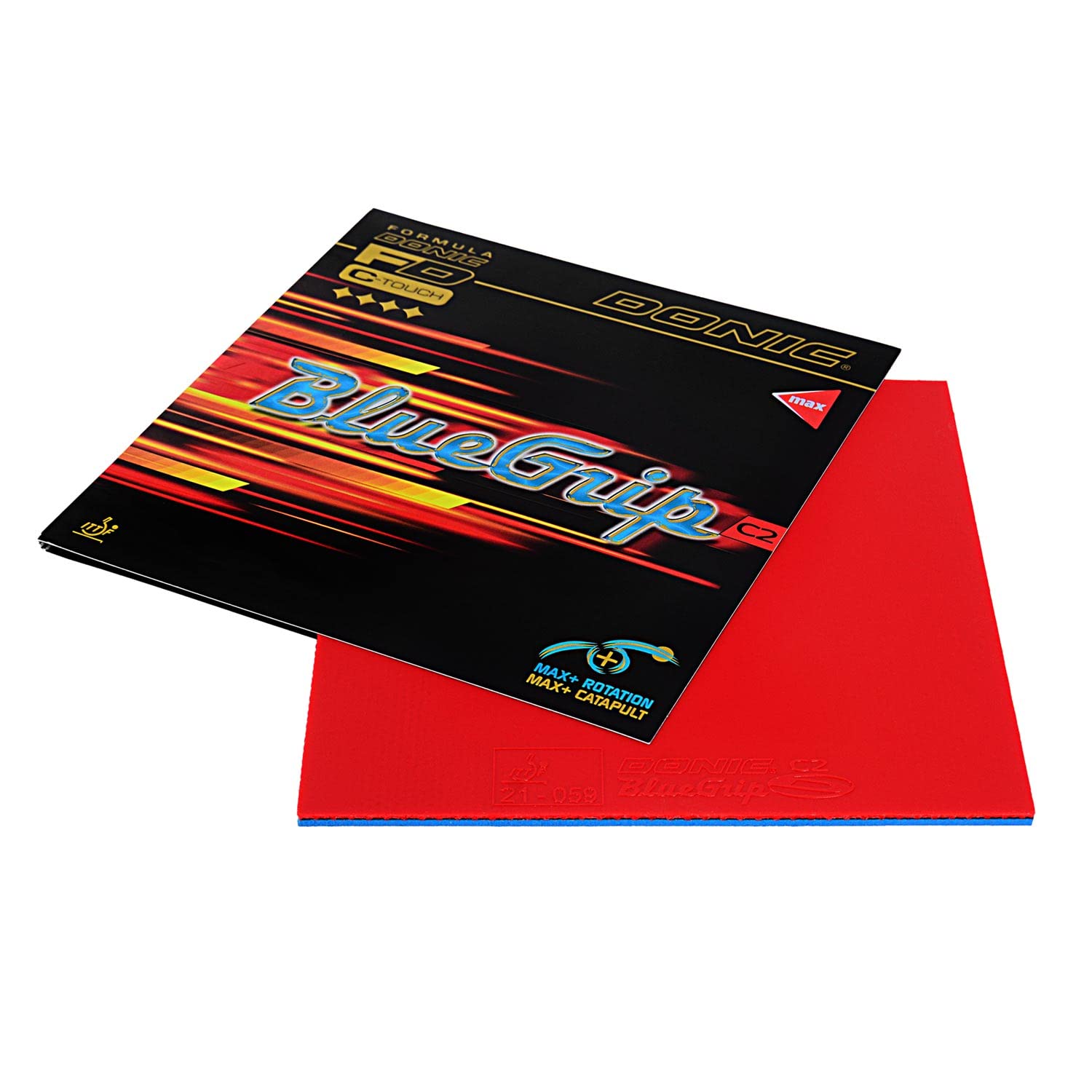 Donic Bluegrip C2 Max Table Tennis Rubber, Colour - Red 2