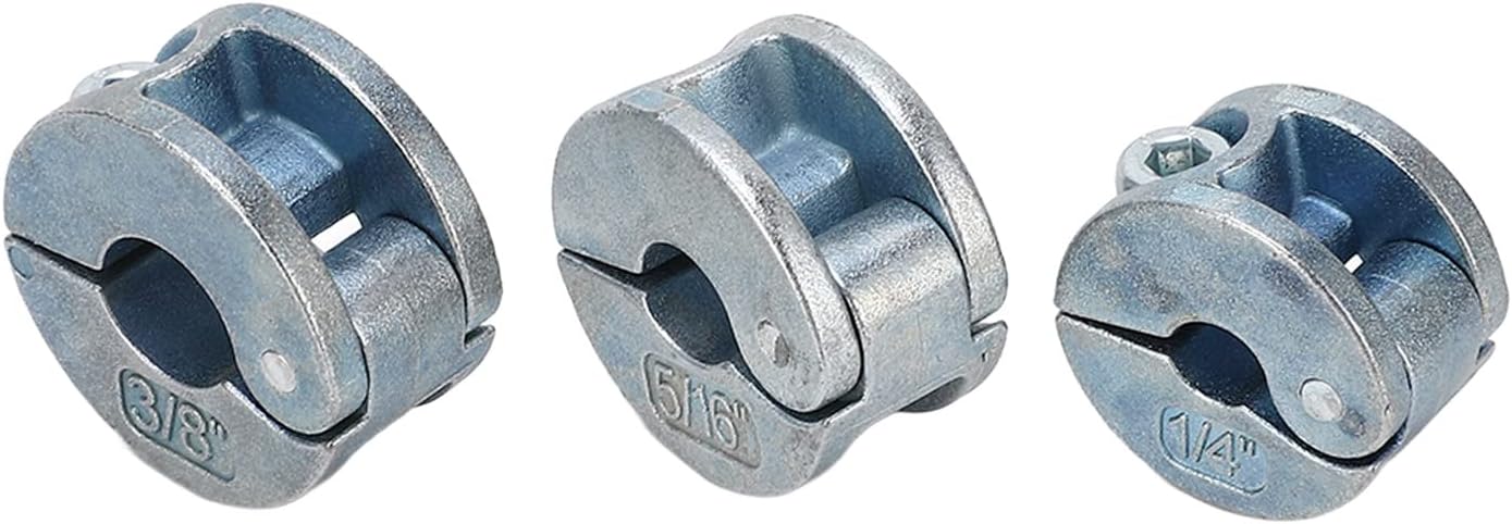 Drill Stopper Collars, 3PCS Drill Stop Bit Collar Set Drill Bit Depth Stop Collar Kit Zinc Alloy Drilling Limit Ring with Hex Shank Drill Bits