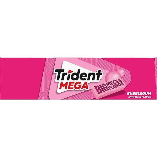 Vista 50 de Trident Mega Spearmint - Goma de mascar sin azúcar, 9 paquetes de 10 unidades (90 unidades en total), 10 unidades (paquete de 9)