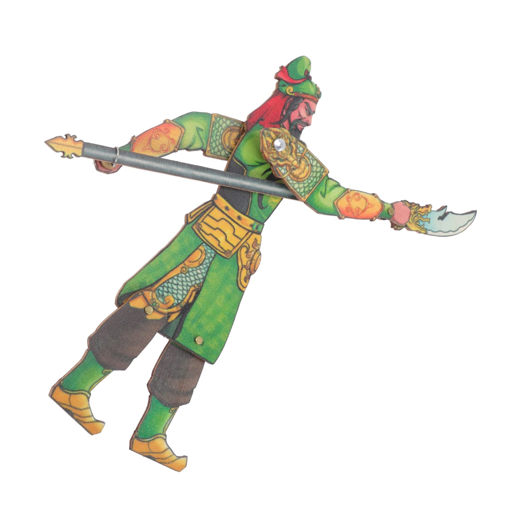 Kisangel Wooden Shadow Puppets DIY Puppetry Kit Traditional Chinese Characters Puppet Theatre for Boys and Girls Collectors