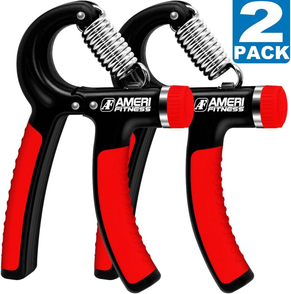 Ameri Fitness Hand Grip Strengthener Strength (Set of 2), Increasing Hand Wrist Forearm Trainer Exerciser; Adjustable Resistance (22~88 Lbs); Non-slip Gripper