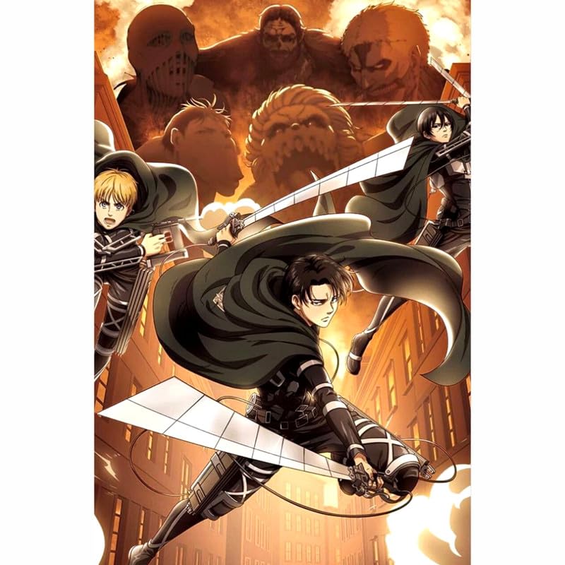 Image of POSTER WALLAH Attack On Titan Anime Poster for Home Office and Student Room Wall | Aesthetic Poster | Wall Decor ATCKONTTN13 (18X12 inch)