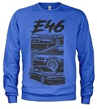 Quarter Mile Clothing Old School Tuning E46 M3 3 Series Performance Sweat-shirt JDM, bleu, L