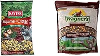 Vista 1 de Kaytee Squirrel & Critter Food Blend for Squirrels, Chipmunks, Rabbits & Other Backyard Wildlife & Wagner's 62046 Backyard Wildlife Food, 8-Pound Bag