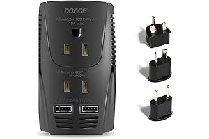 Upgraded DoAce 2000W High Voltage Travel Adapter