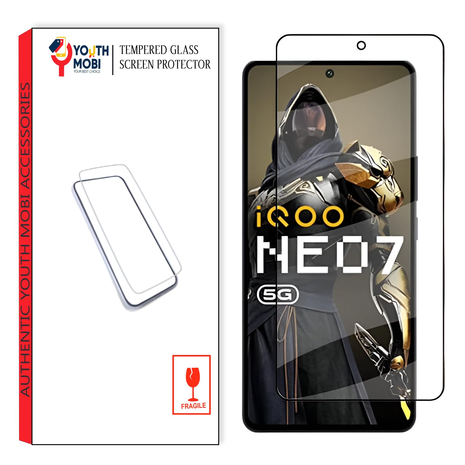 YOUTH MOBI Edge to Edge Tempered Glass for iQOO 12 5G, IQOO Neo 7 Pro 5G, iQOO Neo 7 5G, iQOO 11 5G and iQOO 9T 5G (6.78 Inch) with Easy Self Installation Kit | Black (B0BRTW2GLT) Amazon Price History, Amazon Price Tracker