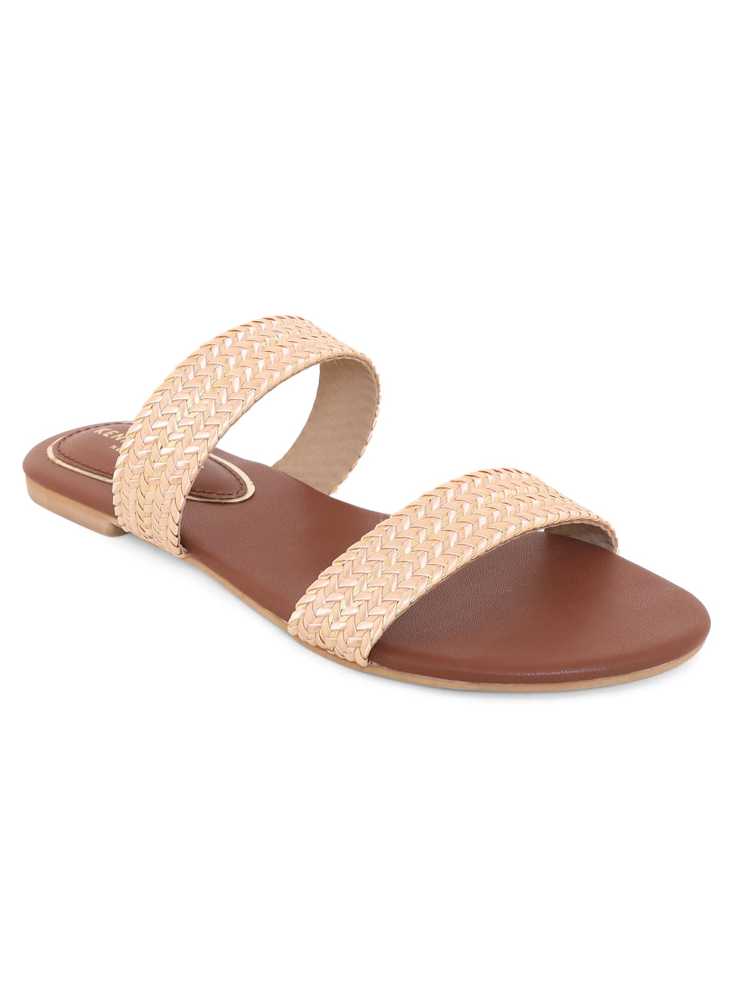 KENNETH COLE Women Flat Sandal | PU Leather Slip On Closure For Ladies, Rose Gold (B0CTQXKC6W) Amazon Price History, Amazon Price Tracker