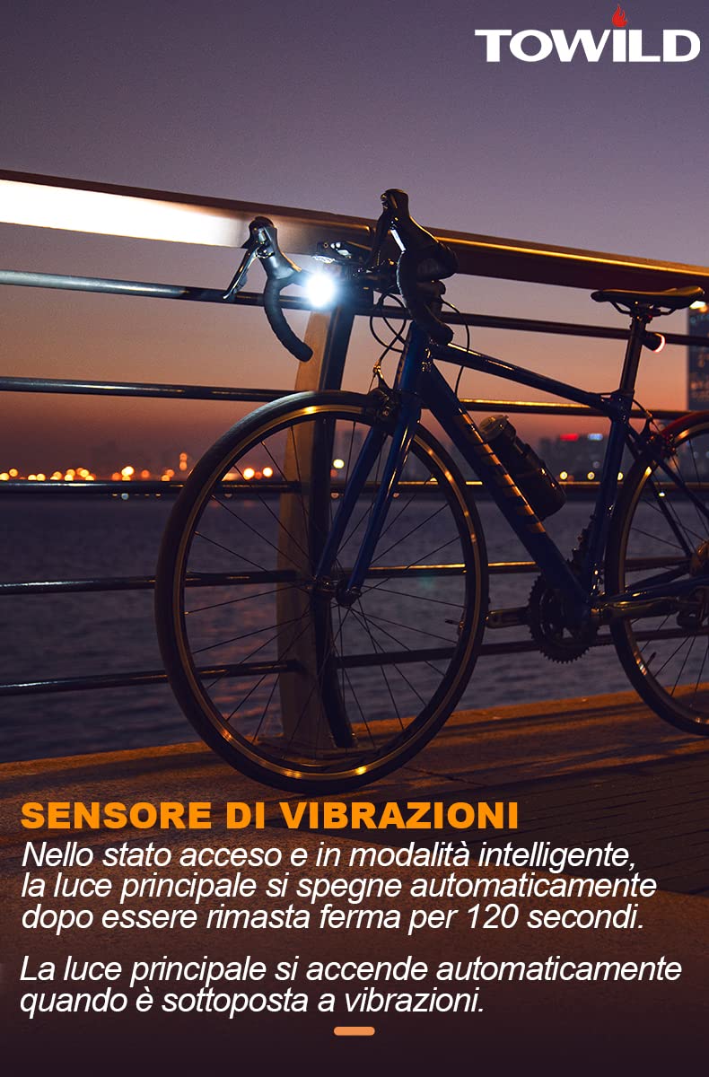 towild DLite1800 Luces Bicicleta,1800 Lumen Luz Delantera High Beam Low Beam Doble Fuente de Luz Faro para Bicicleta, 5000mAh Luces Recargables de Ciclismo para MTB, Soporte bajo montado