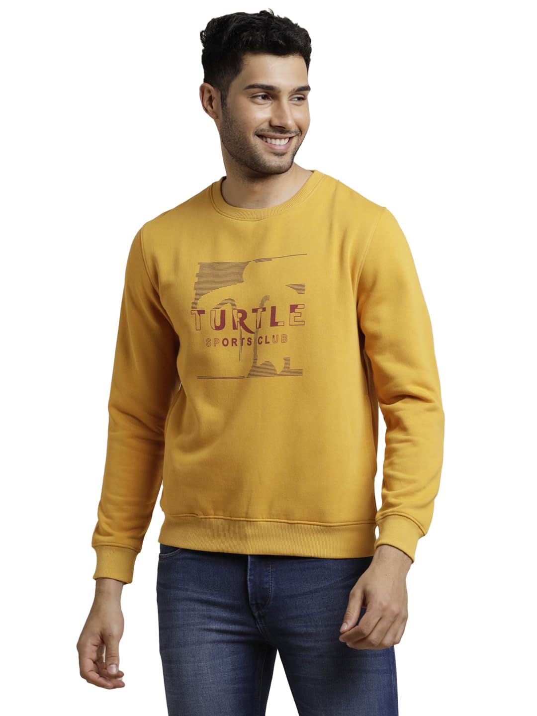 turtle Men 100% Cotton Slim Fit Full Sleeve Yellow Sweatshirt || Men's Sweatshirts || Cotton Sweatshirt-picture-17