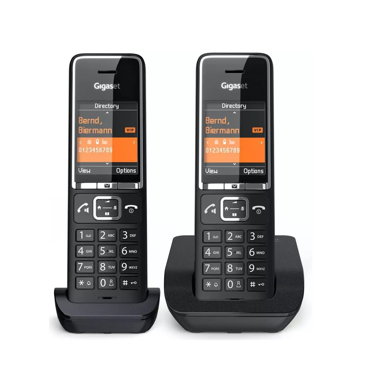 Gigaset Téléphone sans Fil Comfort 550 Duo Black, noir