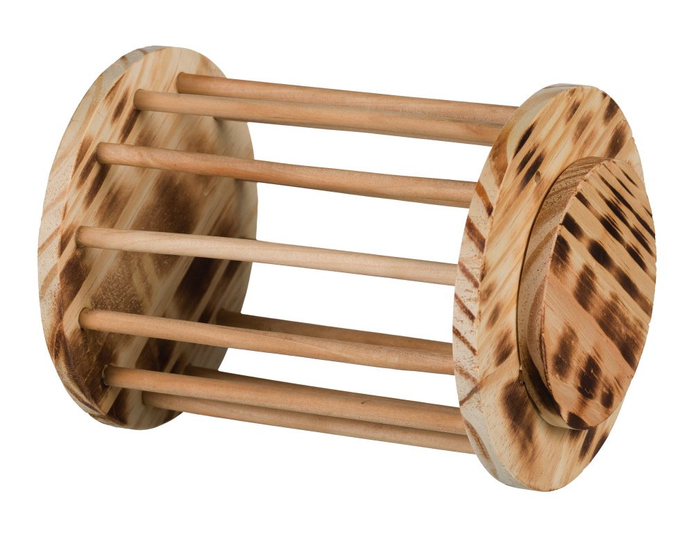 TRIXIE Hay Rack Roll, wood-coloured, 19 cm L x 15 cm W x 15 cm H