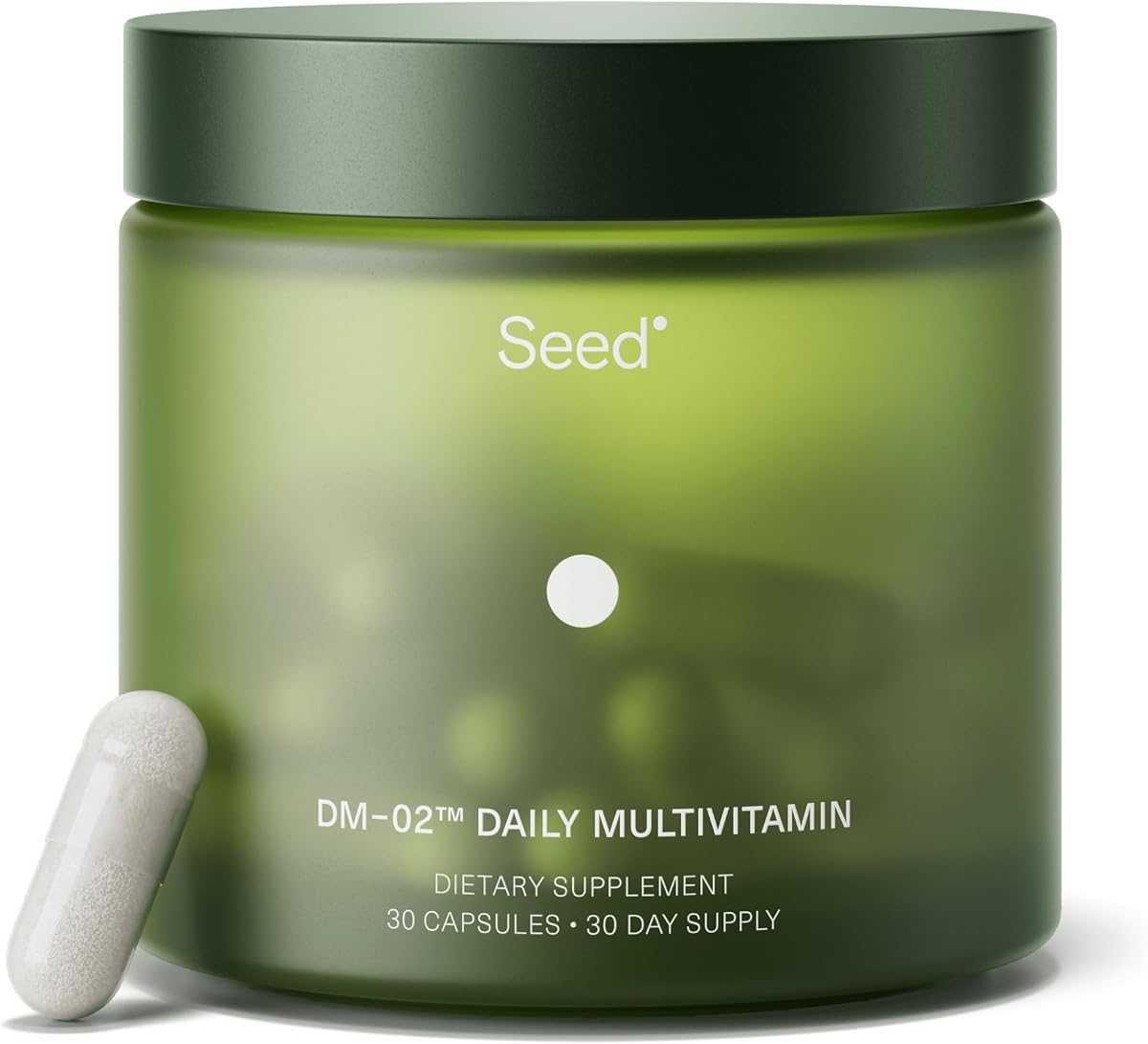 DM-02 Daily Multivitamin - for Adults - 30-Day Supply with Jar | 100% DV Nutrition - 20 Essential Vitamins & Minerals - Immune, Bone, Hair, Skin & Nail Health - Vegan Capsules