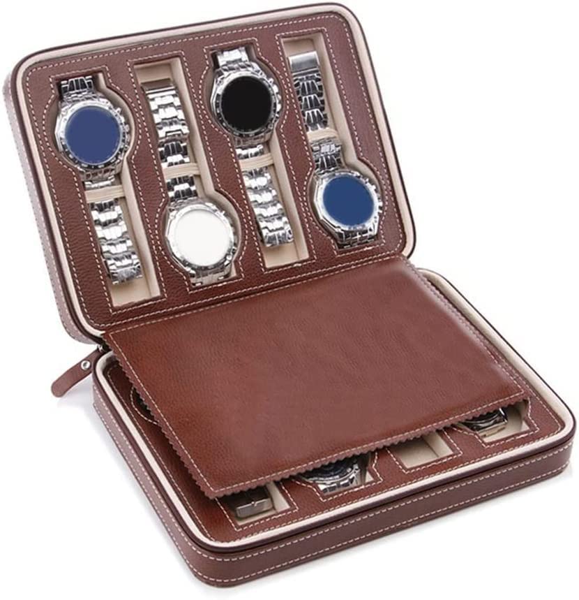 Boîte de rangement pour montres à glissière pour organiser vos garde-temps à la maison ou en voyage