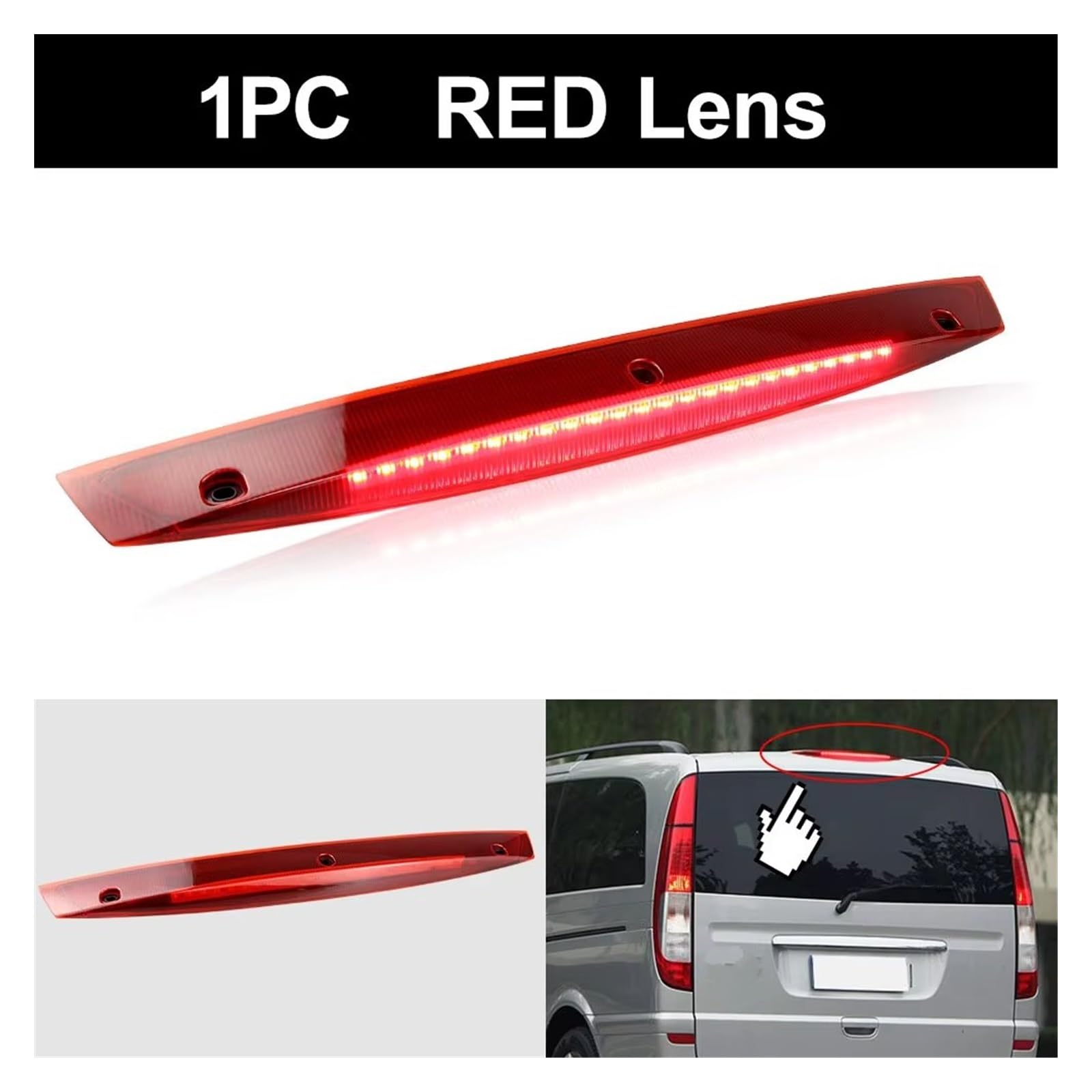 LED lámpara de freno central Para Benz para Vito para Viano W639 LED de montaje alto tercera luz de freno lámpara de señal trasera CANbus A6398200056