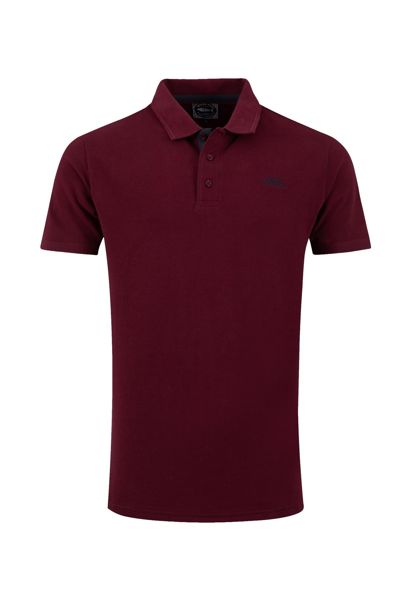 Weird Fish Miles Pique Polo Shirt Tawny Port Size 3XL
