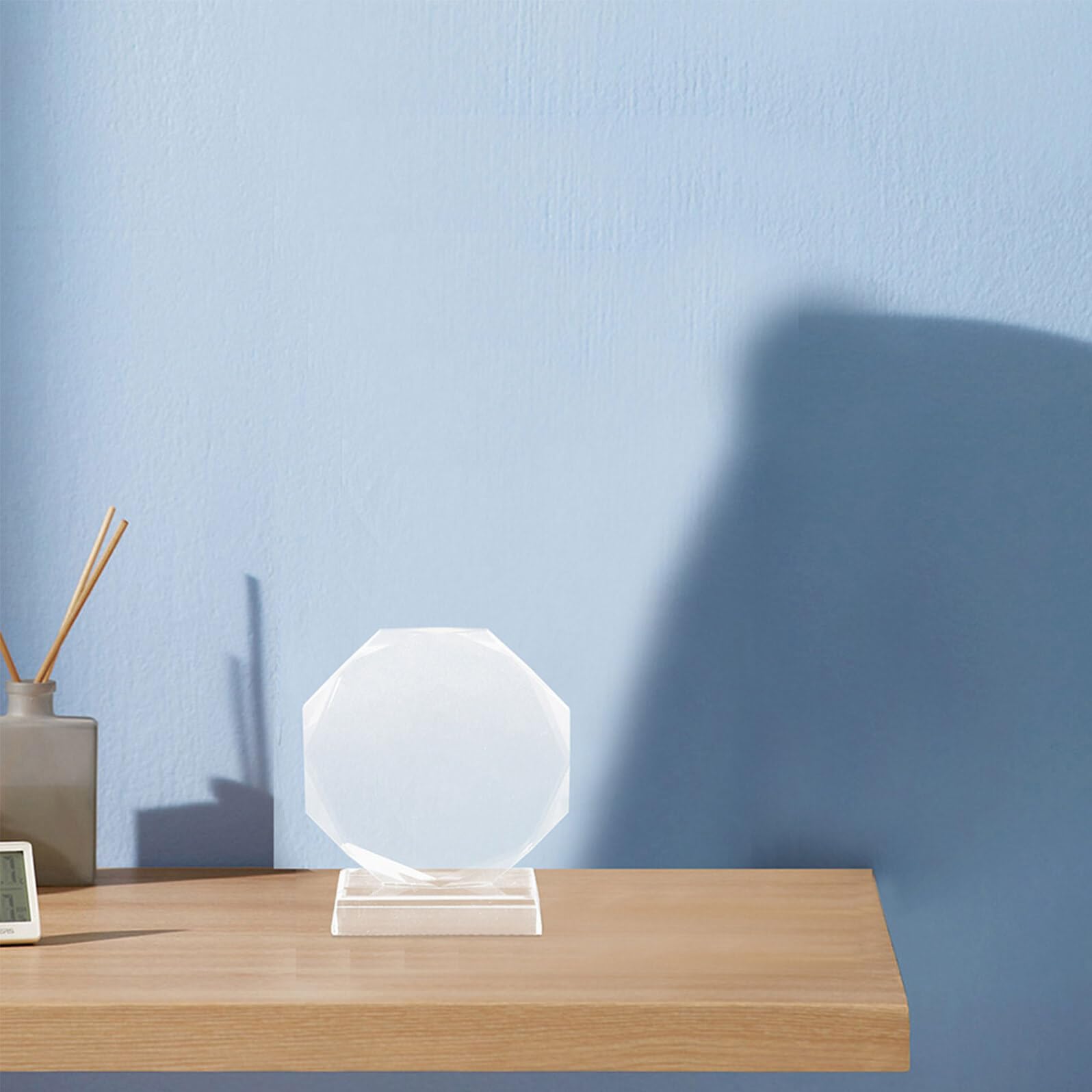Trofeo de Cristal Octogonal Transparente 200mm Placa de Premio en Blanco para Reconocimiento Laboral y Medalla de Premio Conmemorativa para Graduación y Eventos Deportivos