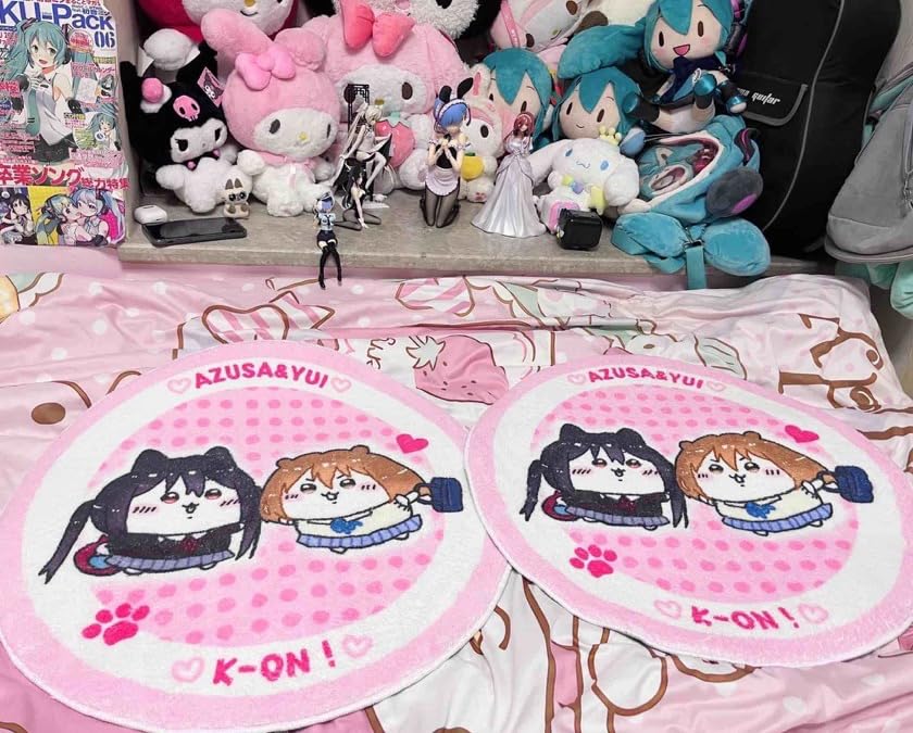 Amazon.co.jp: けいおん！ ちいかわ カーペット 円形 ラグ 絨毯
