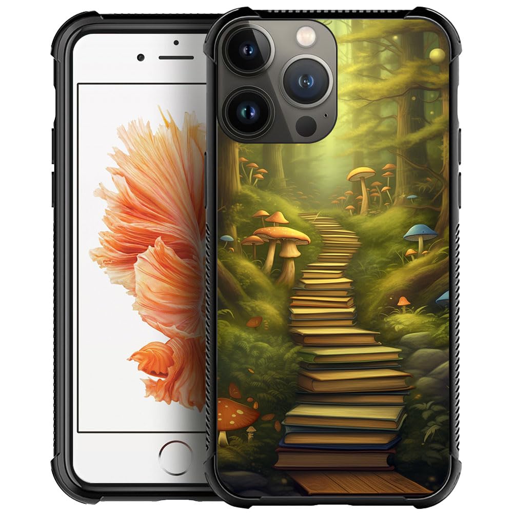 Goodsprout Compatible with iPhone 14 Pro Case,Magical Reading Forest Amazing Pattern Girl Woman Design Shockproof Anti-Scratch Hard PC Back Case for