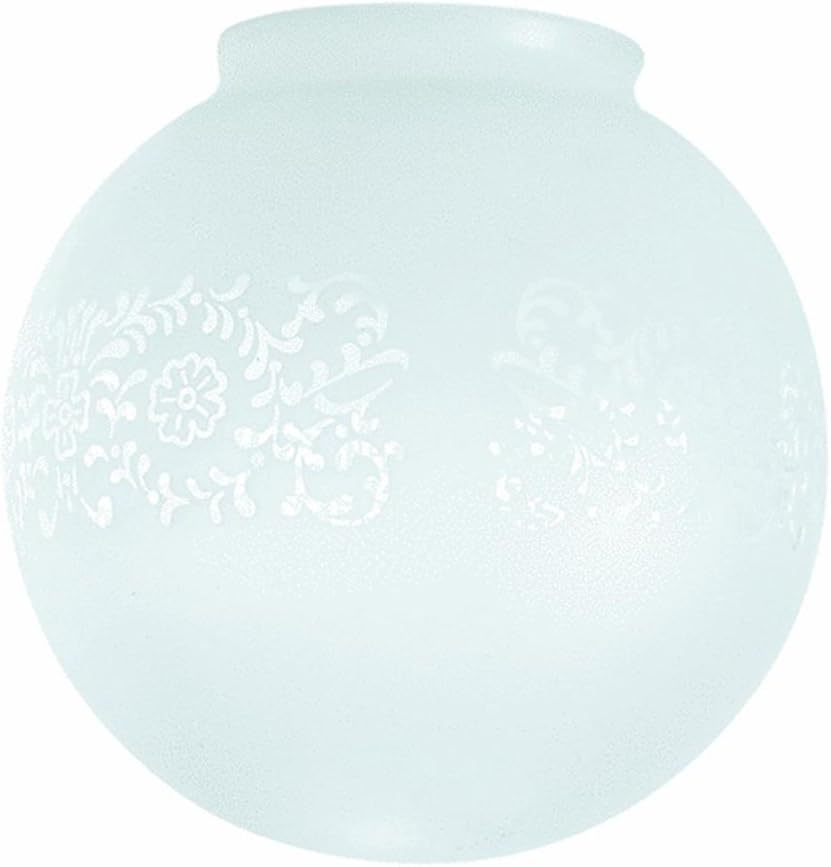 Westinghouse 85707 Glass Globe Fitter Frosted Victorian, 6" Diameter, 3-1/4"