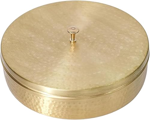 Miniatura 3 de Juego de caja de especias hecha a mano con patrón martillado de latón con contenedor de cuchara de 3.0 fl oz, estante de almacenamiento de especias