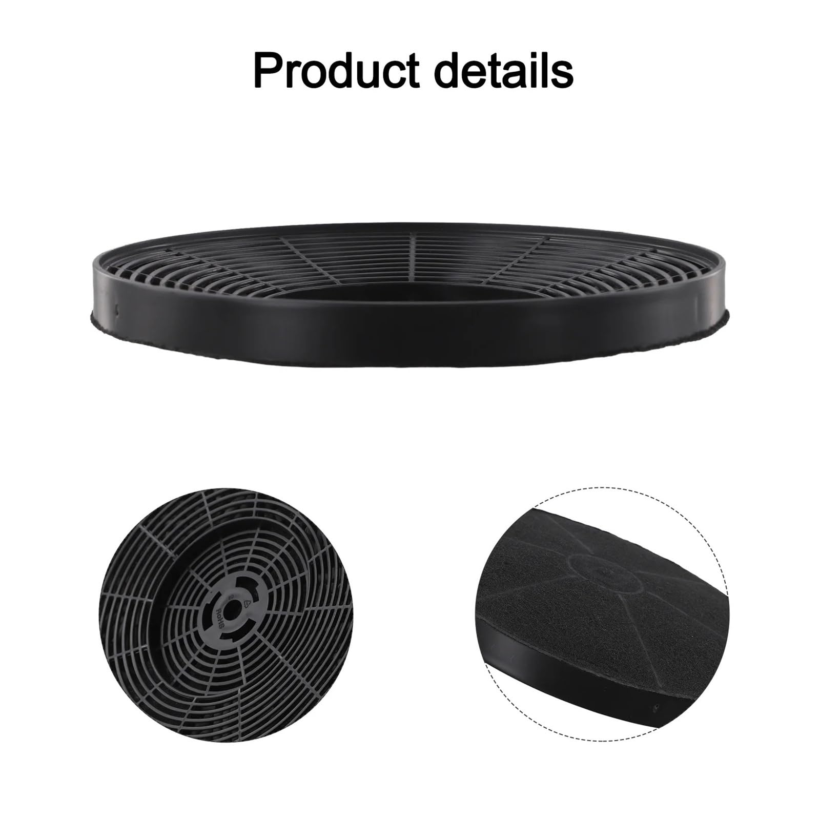 Filtro for Campana, Compatible Con Universal, Redondo, 175x175x15mm