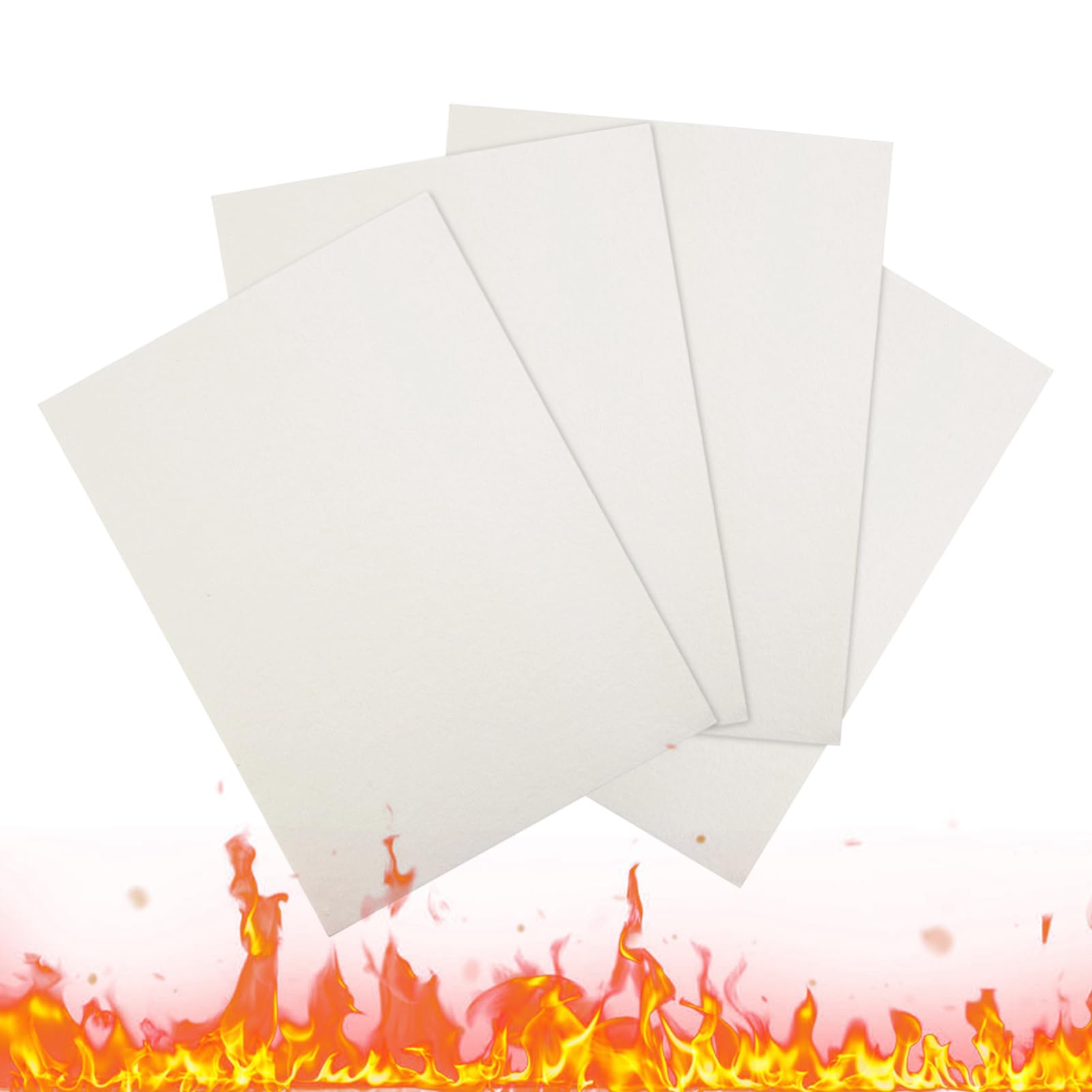 4 piezas de papel de junta de fibra cerámica de 210 mm × 297 mm, material de sellado resistente al calor para solapas de tubo de chimenea de estufa - A4 3 mm