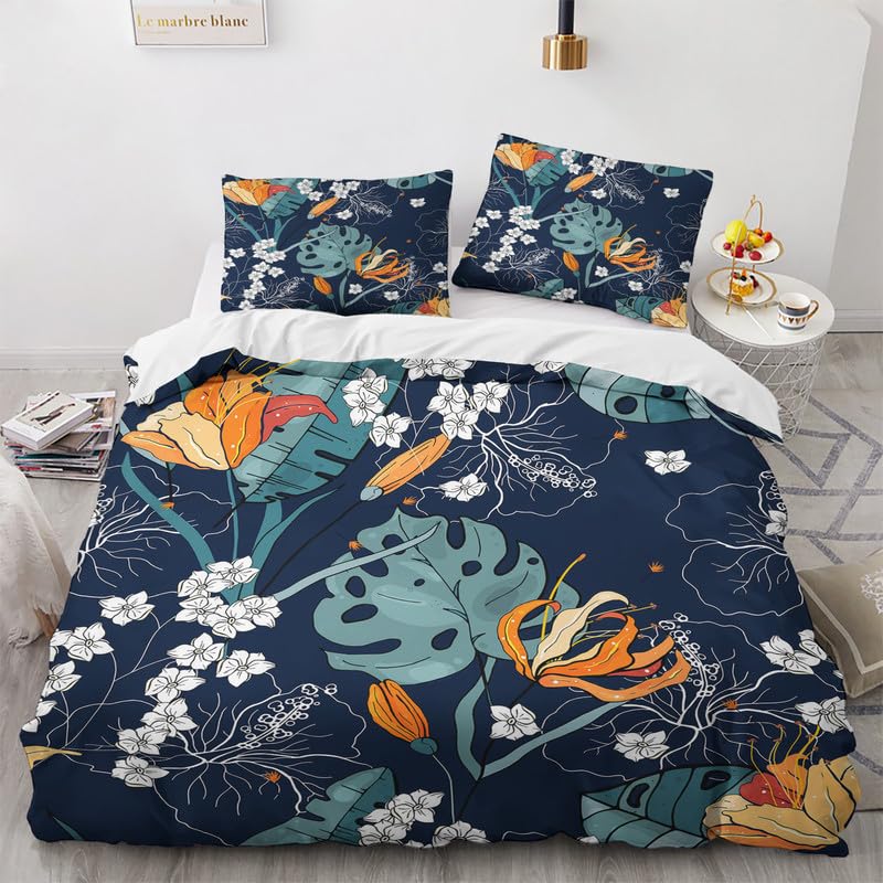 Set Copripiumino Floreale 200x200cm - Microfibra Spazzolata - Reversibile Con Federe 50x75cm - Motivo Giardino - Foto 10