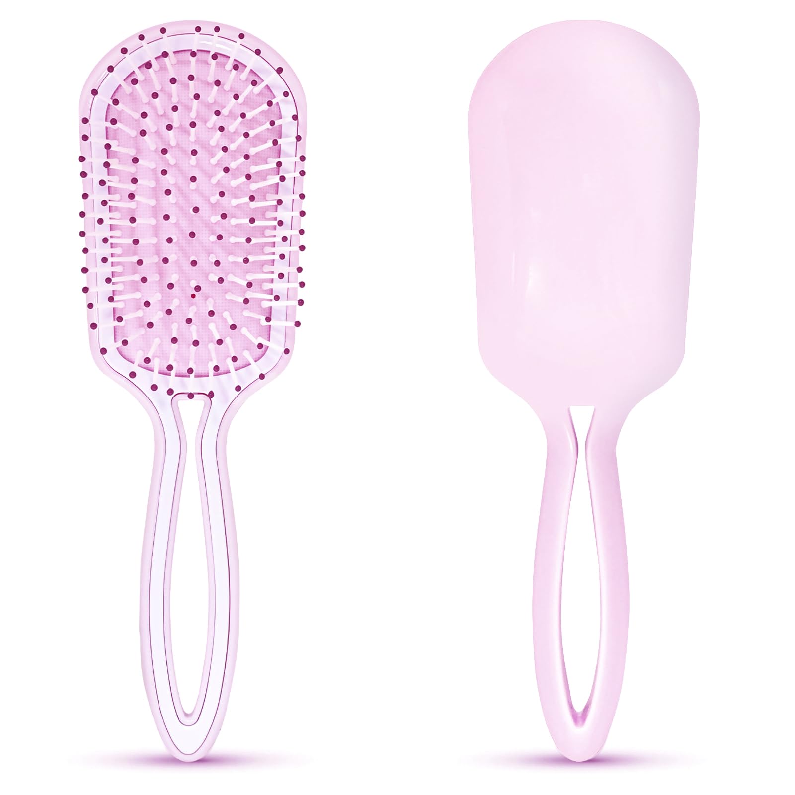 Haarbürste für Frauen, Rosa Entwirrungsbürste Reisegröße, Entwirrende Haarbürste für schmerzfreies Bürsten auf allen Haartypen, Rosa, 1 Packung