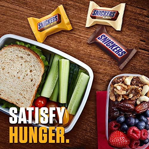 Snickers Original, Peanut Butter & Almond Bulk Variety Pack Fun Size Chocolate Candy Bar Assortment, 44.5 Oz, 60 Pieces Bag #TOP3