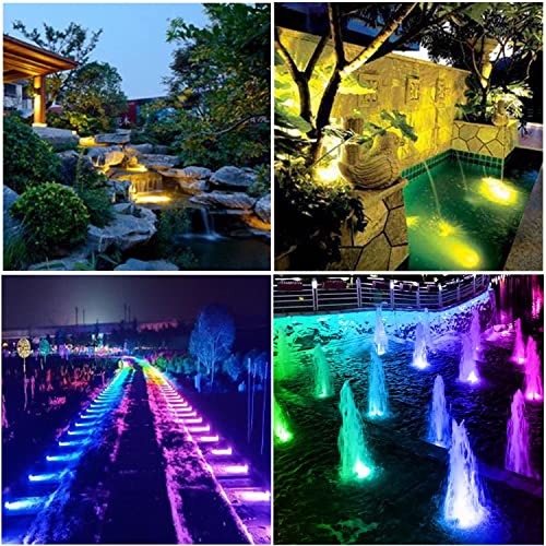 Underwater Pond Light, ​Color Changing Led Fountain Lights, Rgb Ip68 Waterproof Submersible Lights, Yard Spot Lights Multi-Color Dimmable For Outdoor Landscape Fountain Fish Pond Decoration (1 Pack) #TOP3
