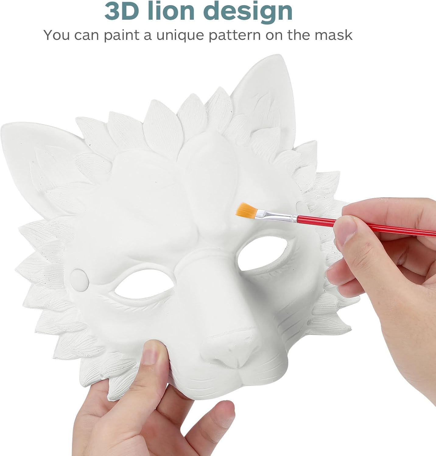 NUOBESTY Lion Mask Animal Half Mask Novelty Halloween Masquerade Cosplay Costume Prop for Halloween Party Supplies - Image 5