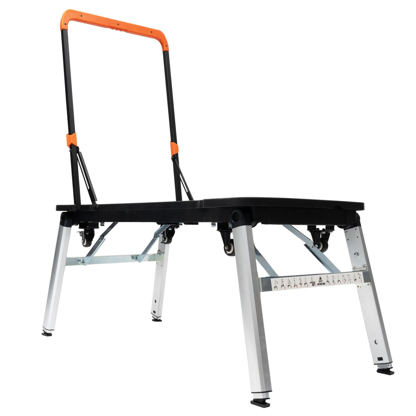 Wielofunkcyjny stół warsztatowy, wózek warsztatowy, 7 funkcji, składany stół warsztatowy, przenośny wózek, nośność 150/250 kg, wysokość stołu regulowana w zakresie 520-780 mm, wózek transportowy