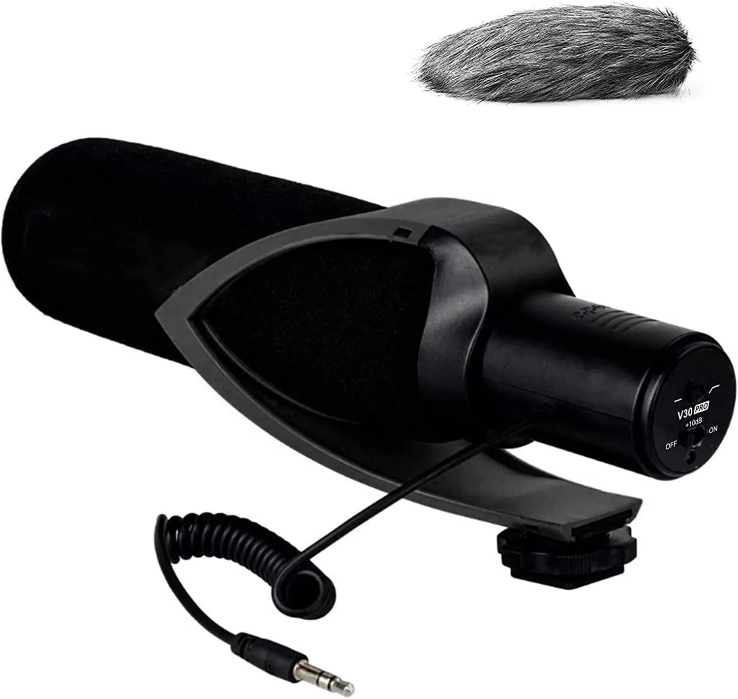 Microphone d'appareil Photo Microphone Canon à condensateur supercardioïde(Black)