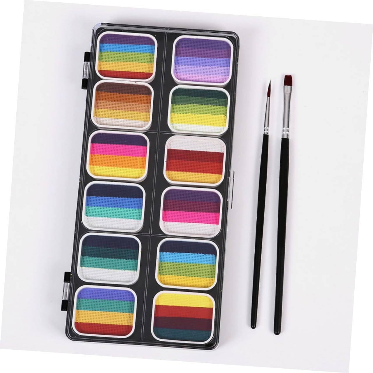 Kit de Pintura Facial para Adultos de 12 Colores con 12 Compartimentos
