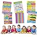 LARGE SIZE Educational Preschool Poster,Easy Read & Learn Design for Toddlers Kids Nursery Homeschool Kindergarten Classroom Playroom -Teach Alphabet, Numbers, Days, Colors and More (15 Pieces)