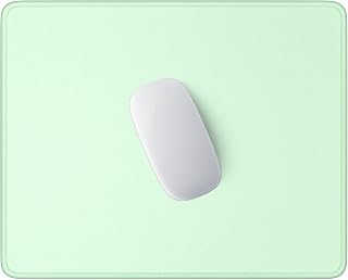 Hsurbtra Mouse Pad, Premium-Textured Square Mousepad 26 x 21 cm, Stitched Edge Anti-Slip Waterproof Rubber Mouse Mat, Pretty Cute Mouse Pad for Office Gaming Laptop Women Kids Lake Green
