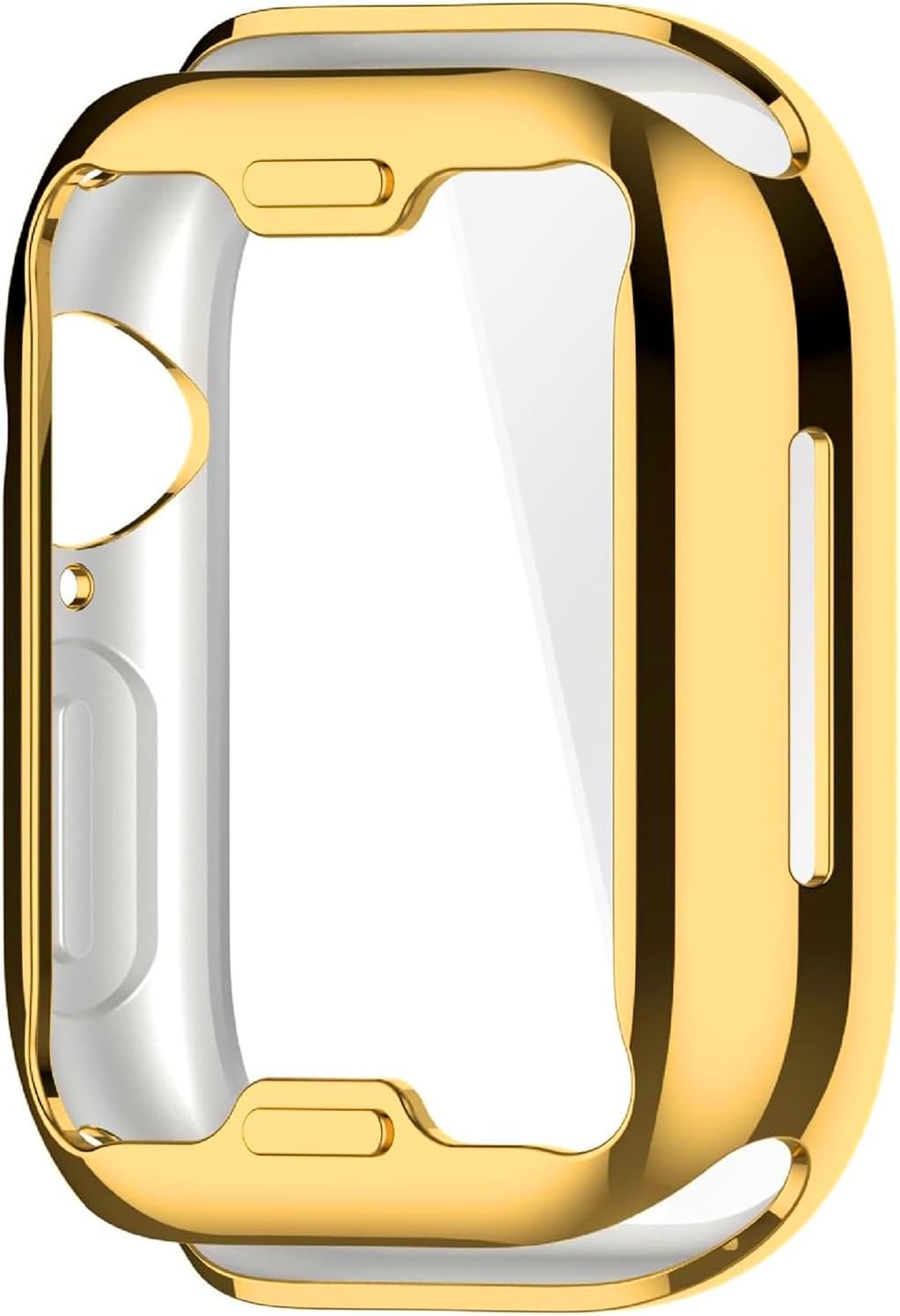 Compatible with Apple Watch Case 42mm Series 10 (2024), Soft TPU Plated Screen Protector Case Bumper Thin Guard Shockproof Frame Compatible for iWatch Series 10 (Gold, 42mm Series 10 (2024)) image 3
