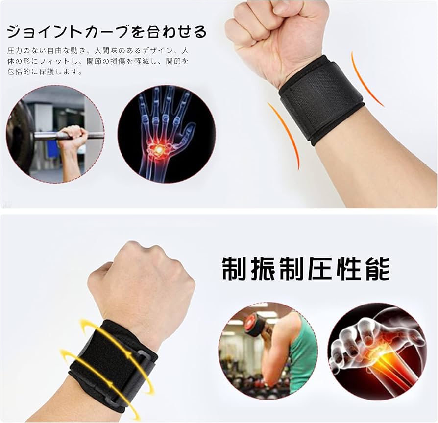 Amazon.co.jp: Liroyal 手首 サポーター 手首サポーター 2枚組