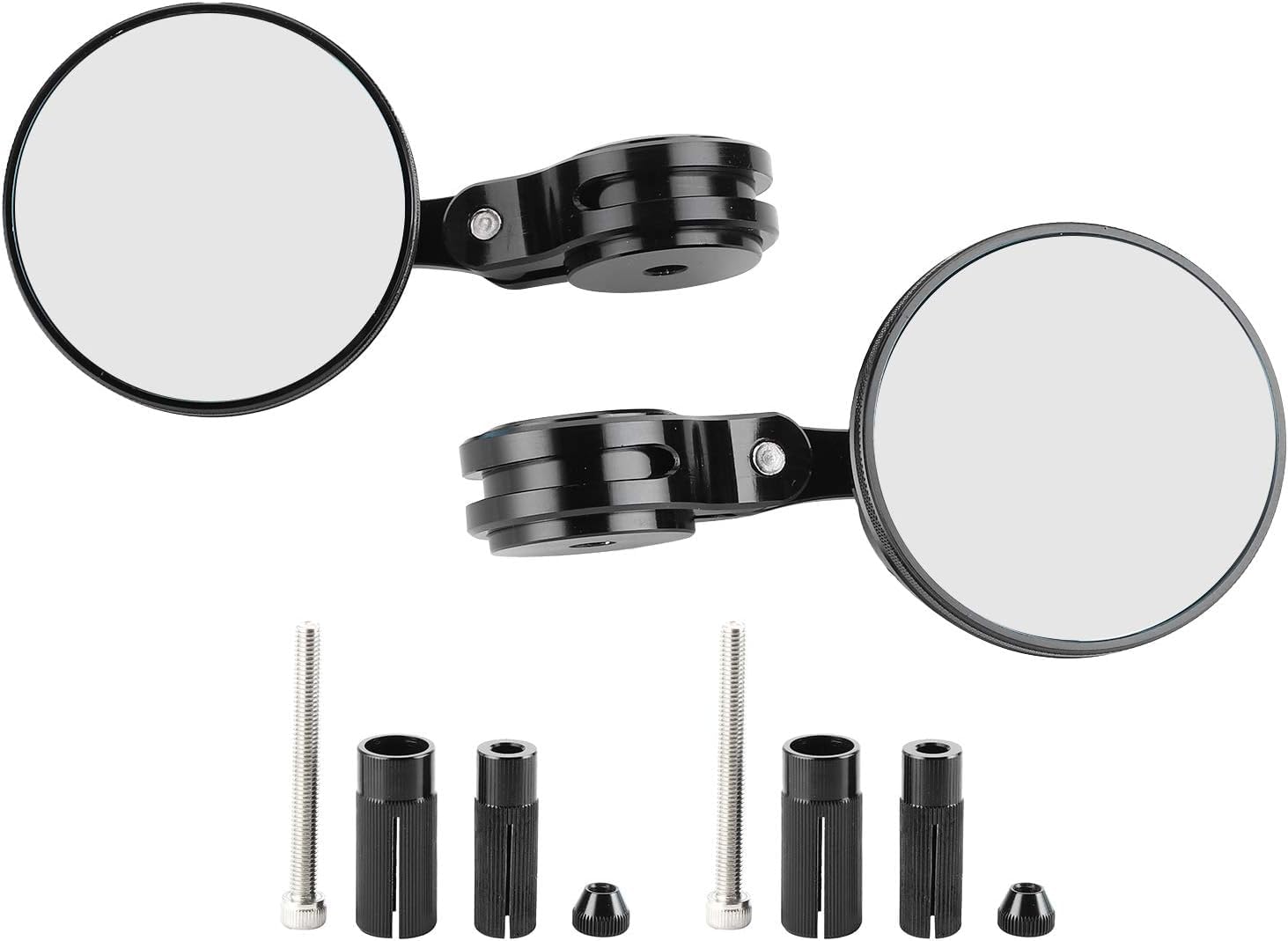 Rétroviseur de moto, rétroviseurs de guidon en aluminium CNC rétroviseur d'aile latérale verre bleu anti-éblouissement pour Modification de moto