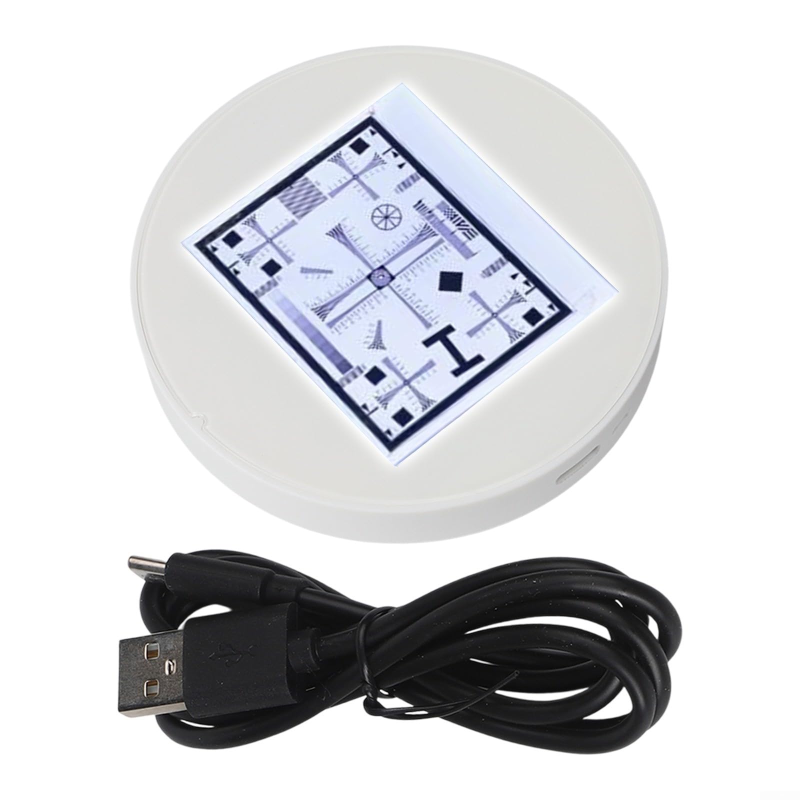LED Mikroskop Bodenleuchte mit Fernbedienung, Einstellbare Durchlichtstufe für LCD Digital USB Mikroskop, Helle Basisbeleuchtung mit Glasplatte, Weiß(A)