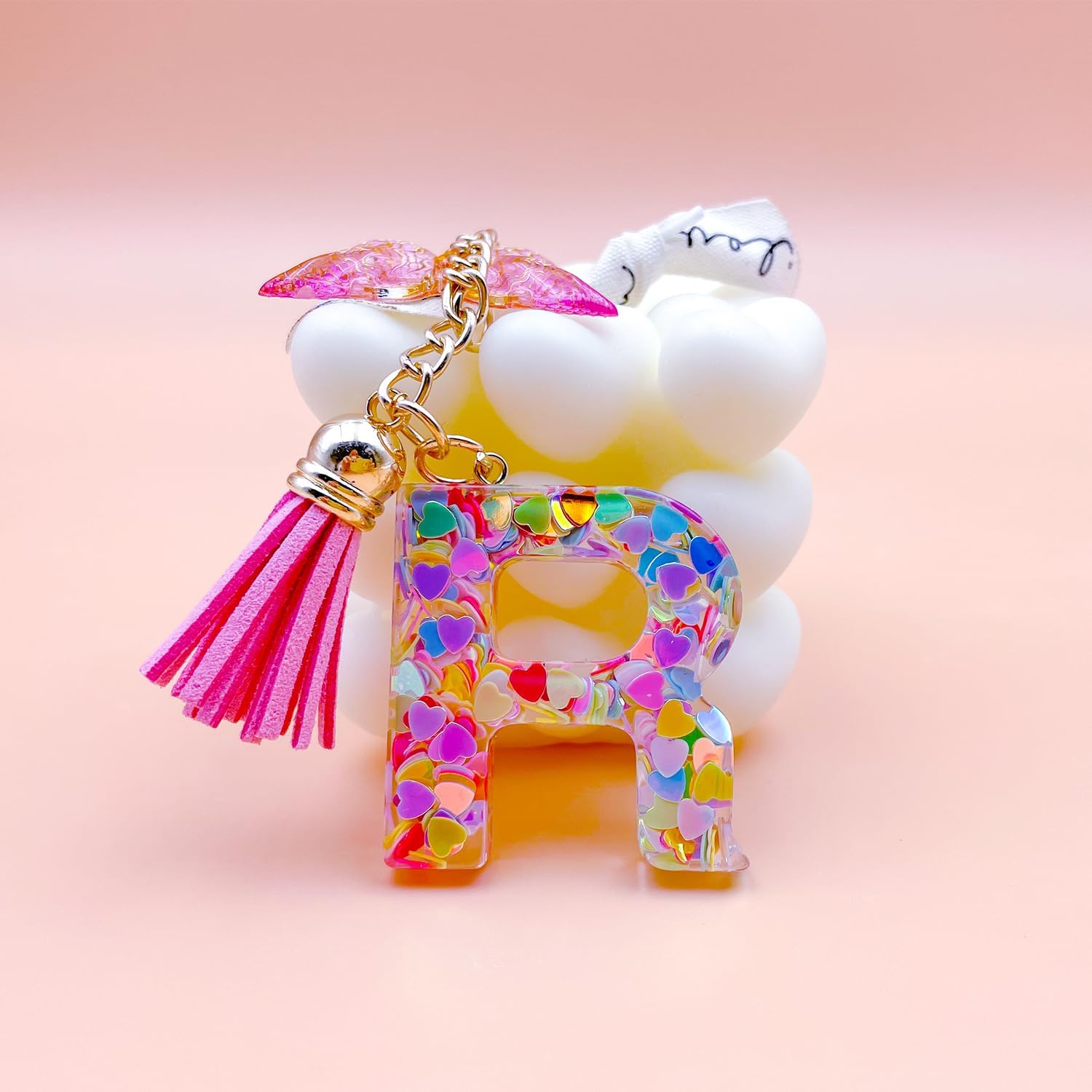 Initial Keychain Letter Charms For Purse Cup Phone Bogg Bag Charms Key Chains Women Cute Gifts For Women Mom Friend - Image 4